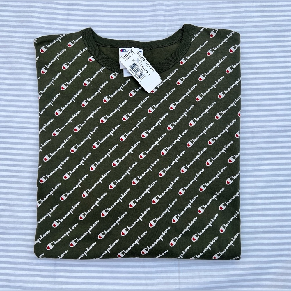 Vintage Champion Heritage Green T Shirt